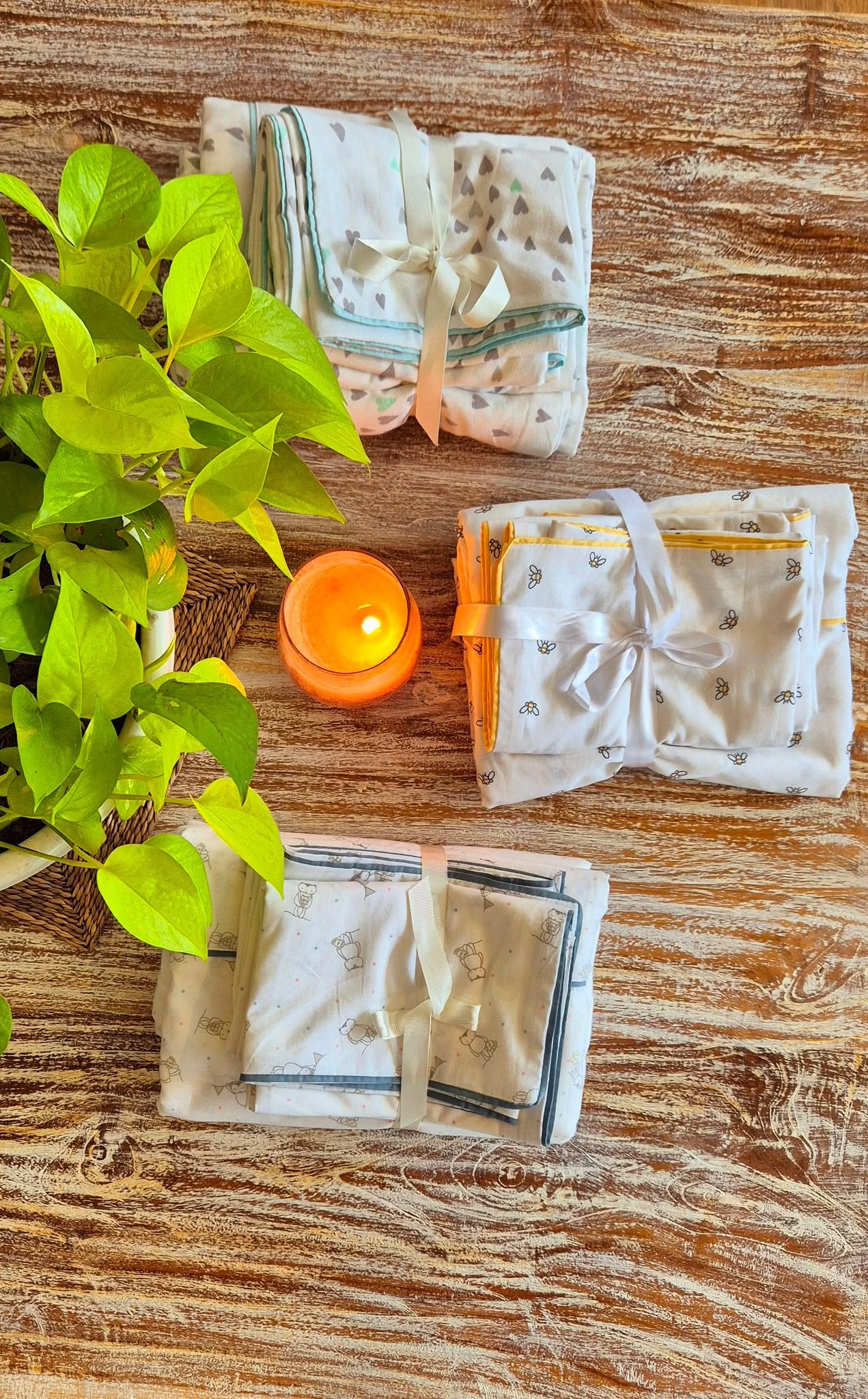Printed linen gift set design direction